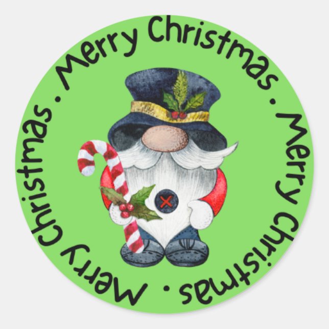 Sticker Rond Joyeux Noël (Devant)