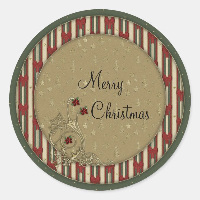 Sticker Rond Joyeux Noël (Devant)
