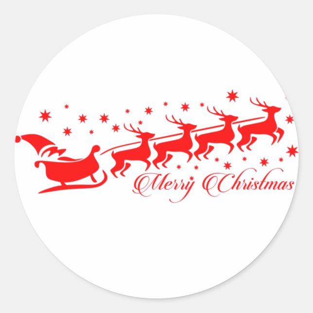Sticker Rond Joyeux Noël (Devant)