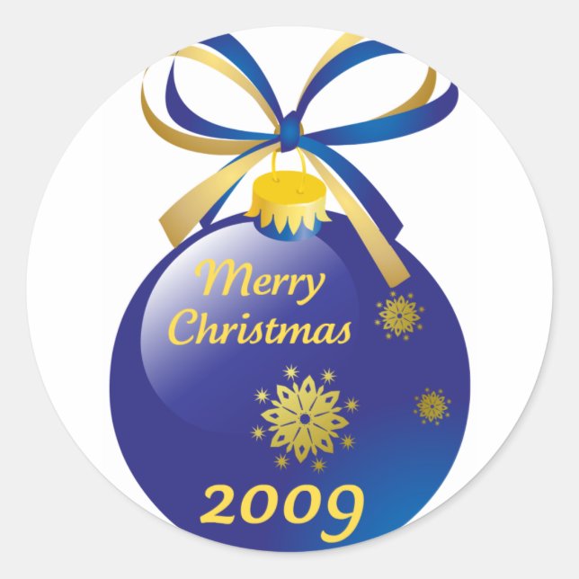 Sticker Rond Joyeux Noël 2009 (Devant)