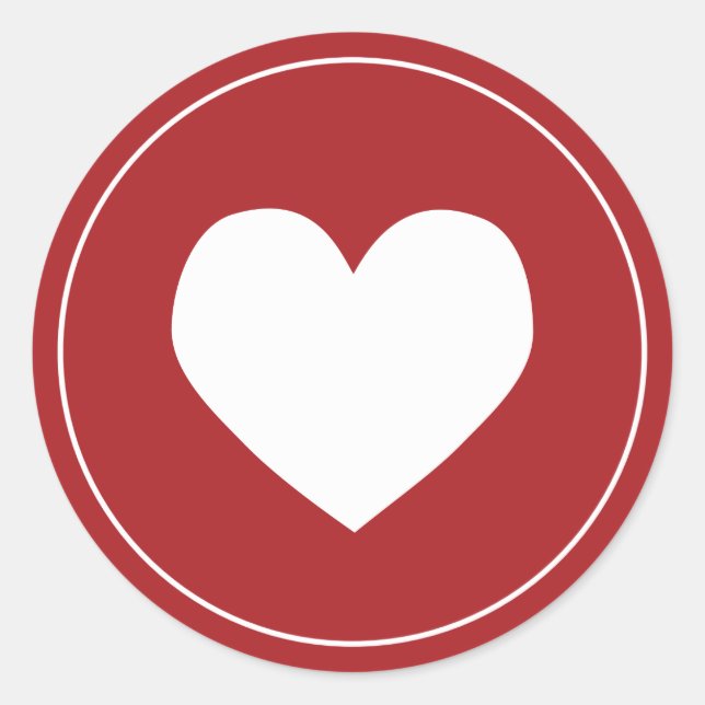 Sticker Rond Joyeux Noël avec amour Enveloppe de vacances Sceau (Devant)