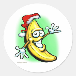 Sticker Rond Joyeux Noël Banana Bonne année