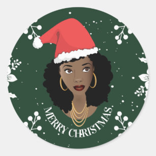 Sticker Rond Joyeux Noël, Beauté des cheveux naturels Père N