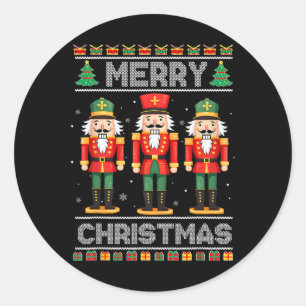 Sticker Rond Joyeux Noël Casse-Noisette Ballet Festivals Hommes
