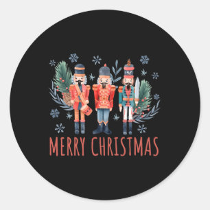 Sticker Rond Joyeux Noël Casse-Noisette Ballet Festivals Hommes