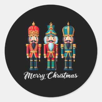 Sticker Rond Joyeux Noël Casse-Noisette Ballet Festivals Hommes