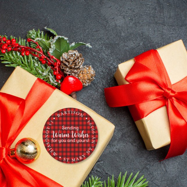 Sticker Rond joyeux Noël chaleureux voeux entreprise marketing  (Créateur téléchargé)