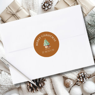 Sticker Rond Joyeux Noël! Cupcake-Noël-Arbre