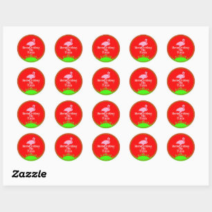 Sticker Rond Joyeux Noël de Floride,