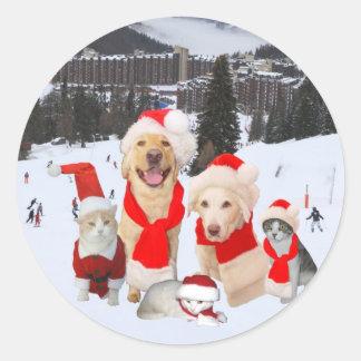 Sticker Rond Joyeux Noël de la bande !