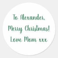 Joyeux Noël de maman vert minimal