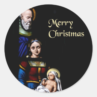 Sticker Rond Joyeux Noël en verre