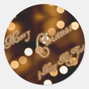 Sticker Rond Joyeux Noël et une bonne année !