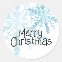 Joyeux Noël Flocon de Neige Bleu Mignon