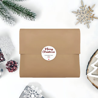 Sticker Rond Joyeux Noël manuscrit tendance