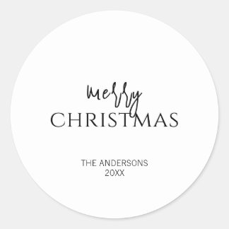 Sticker Rond Joyeux Noël minimaliste