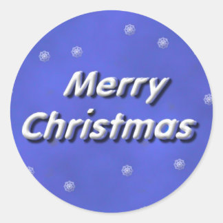Sticker Rond Joyeux Noël neigeux