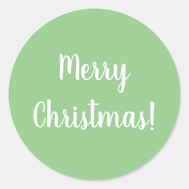 Sticker Rond Joyeux Noël Pastel Green (Devant)