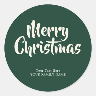 Sticker Rond Joyeux Noël personnalisé