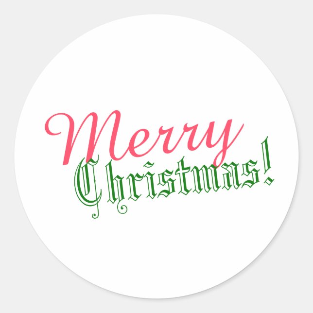 Sticker Rond Joyeux Noël! Sceau d'enveloppe (Devant)
