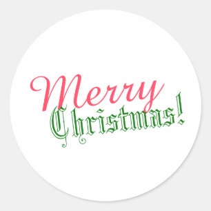 Sticker Rond Joyeux Noël! Sceau d'enveloppe