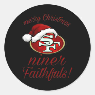 Sticker Rond Joyeux Noël Sf 49 Niner Faithfuls