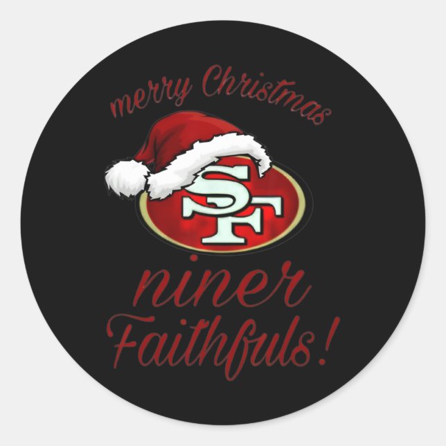 Sticker Rond Joyeux Noël Sf 49 Niner Faithfuls (Devant)