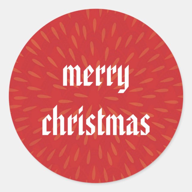 Sticker Rond Joyeux Noël Snowflakes Classic Round S (Devant)