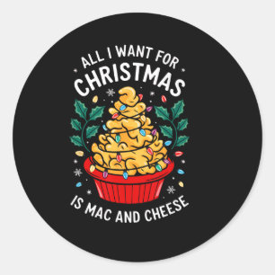 Sticker Rond Joyeux Noël Tout Ce Que Je Veux Pour Noël Mac Et F