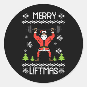 Sticker Rond Joyeux Noël Vilain Noël Vilain Noël Entraînement C