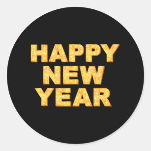 Sticker Rond Joyeux Nouvel An 2024 Nouvel An Fête Fournitures