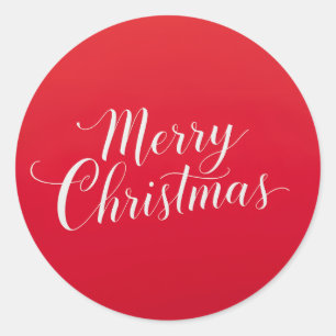 Sticker Rond Joyeux Nouvel An Joyeux Noël Période des Fêtes