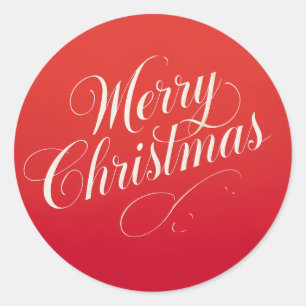 Sticker Rond Joyeux Nouvel An Joyeux Noël Période des Fêtes