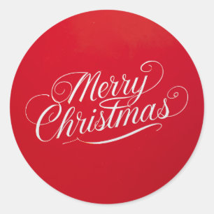 Sticker Rond Joyeux Nouvel An Joyeux Noël Période des Fêtes