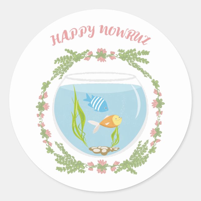 Sticker Rond Joyeux Nowruz (Devant)