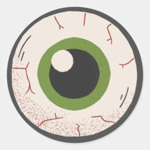 Sticker Rond Joyeux oeil d'Halloween