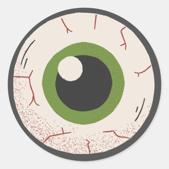 Sticker Rond Joyeux oeil d'Halloween (Devant)