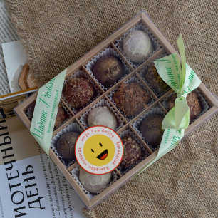 Sticker Rond Joyeux oeuf frit à déguster au Ramadan