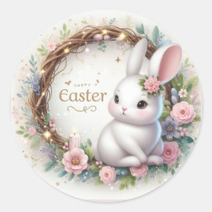 Sticker Rond Joyeux Pâques