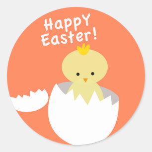 Sticker Rond Joyeux Pâques