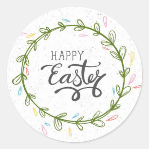 Sticker Rond Joyeux Pâques