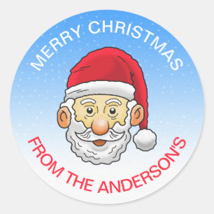 Sticker Rond Joyeux Père Noël