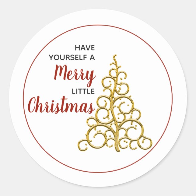 Sticker Rond Joyeux petit Noël (Devant)