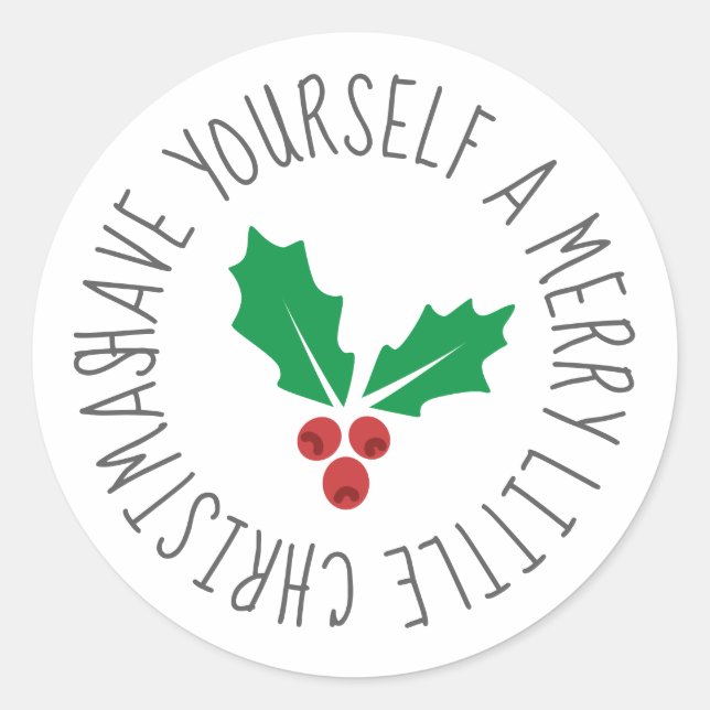 Sticker Rond Joyeux petit Noël (Devant)