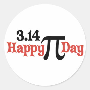 Sticker Rond Joyeux Pi Day 3.14 - 14 mars