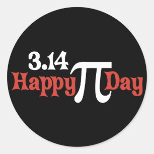 Sticker Rond Joyeux Pi Day 3.14 - 14 mars