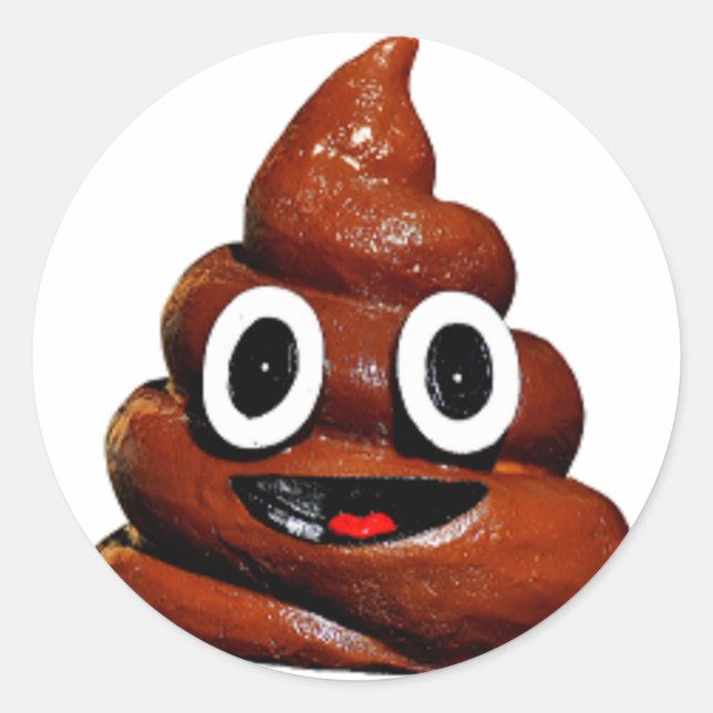 Sticker Rond joyeux pote emoji (Devant)