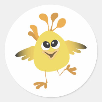 Sticker Rond Joyeux poussin