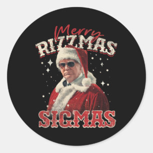 Sticker Rond Joyeux Rizz Mas Sigmas - Gen Alpha Middle School T