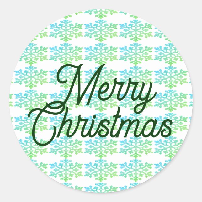 Sticker Rond Joyeux sceaux d'enveloppe de Noël (Devant)